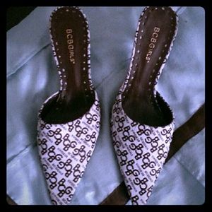 BCBGirls kitten closed toe heels