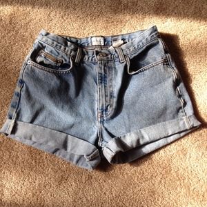 Calvin Klein high waisted denim shorts