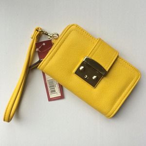 Yellow clutch wallet NWT