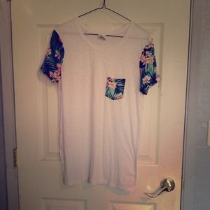 Super cute Hawaiian print PINK shirt