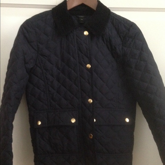 Navy quilted barn jacket
