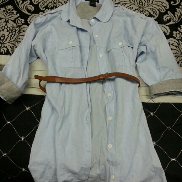 ❌TRADED❌ WetSeal Button up Top w/ Belt. L