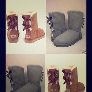 ISO GREY OR CHESTNUT BAILEY BOW UGGS