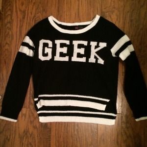 Black and White "Geek" Sweater