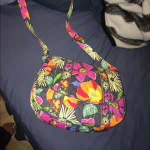 Vera Bradley Jazzy Bloom Saddle up bag