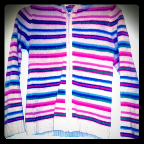 Rainbow striped sweater