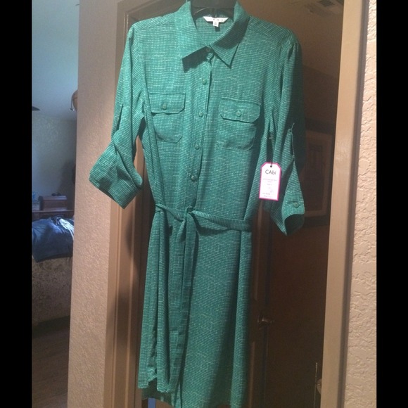 *HOLD*Emerald shirt dress