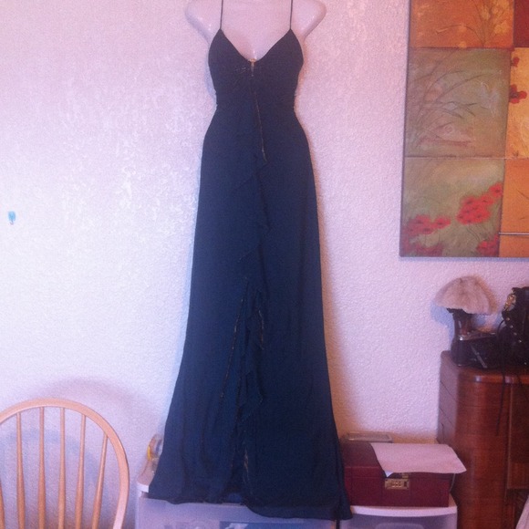 De Laru Emerald Green Strapless Party Dress