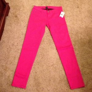 Hot pink skinny jeans size 7