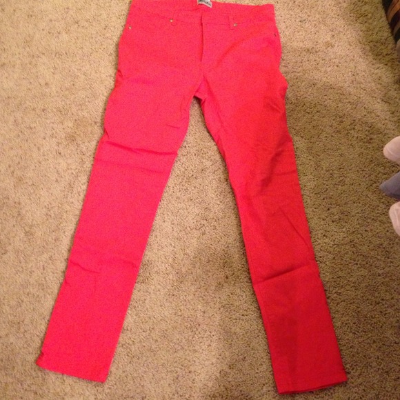 Nwot orange skinny jeans
