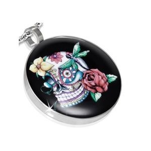 Stainless Steel Circle Pendant w/ 19.3" Necklace