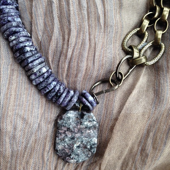 🎉SOLD🎉Handmade beaded chain stone necklace - Picture 4 of 4