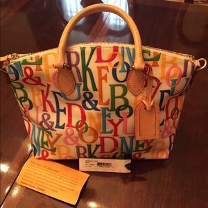 Dooney and Burke Multi Colored DB Printed PVC Bag