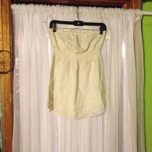 Lace Ivory Strapless Top