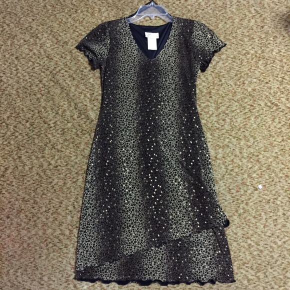 Dress Barn size 4 Leopard Shimmery Dress