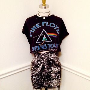 Betsey Johnson Acid Wash Mini Skirt