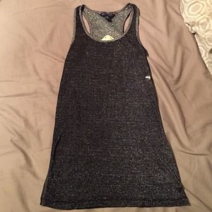 Glitter black tank top xs
