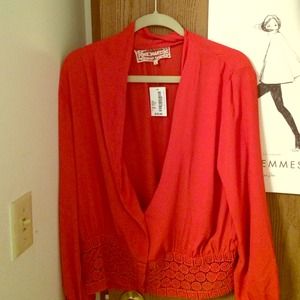 Burnt orange boho blouse. New with tags