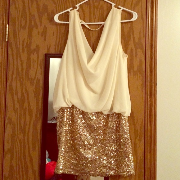 Gold Sequin Dress