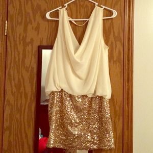 Gold Sequin Dress