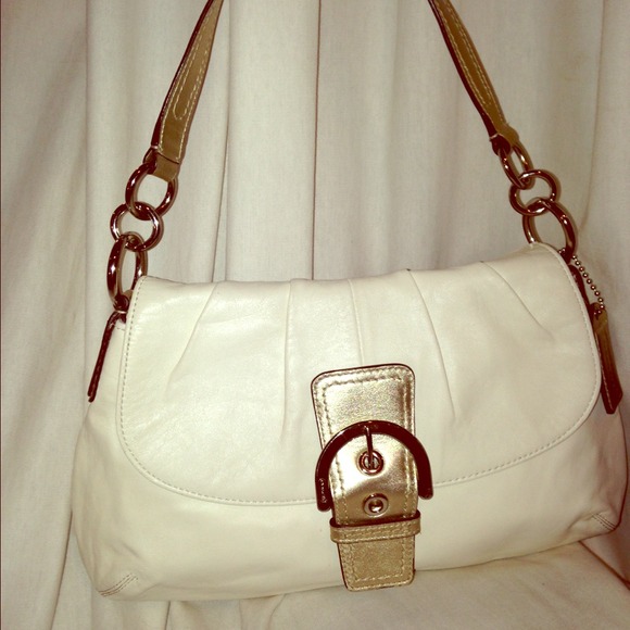 🌸 Coach Leather Handbag Purse - Picture 1 of 3