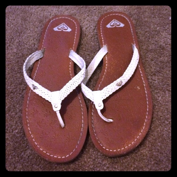 White Roxy sandals