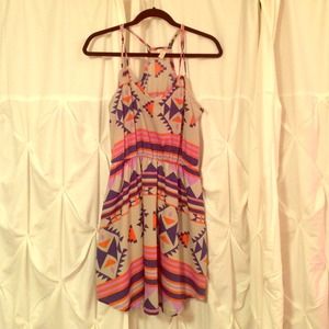 Short razed back dress