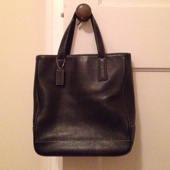 Vintage Black Coach Shopping Tote