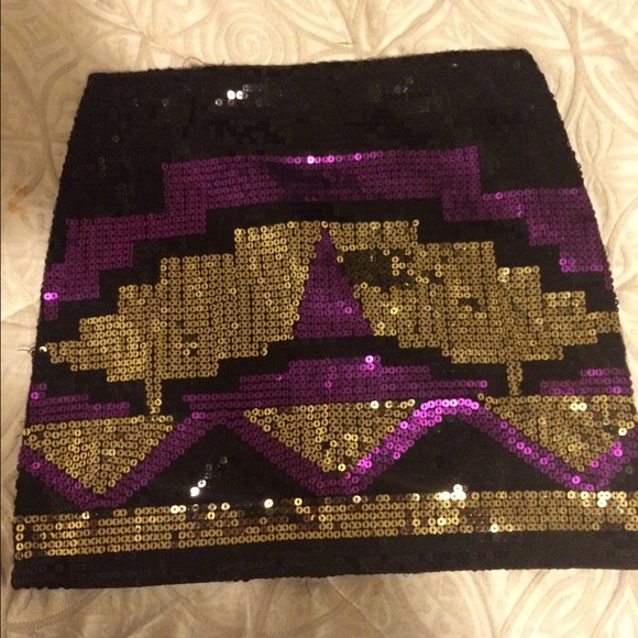 Tribal sequence skirt