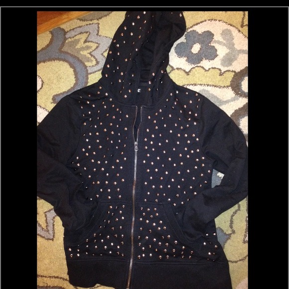 Hot Topic Jackets & Blazers - Black Studded Hoodie