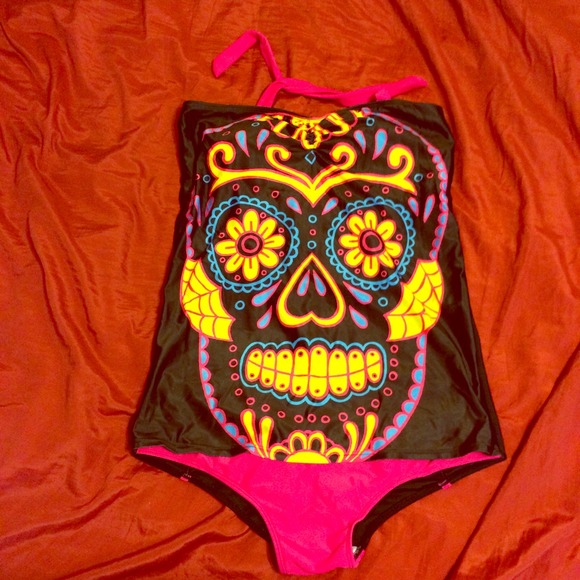 TooFast sugar skull Bathing suit