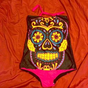 TooFast sugar skull Bathing suit