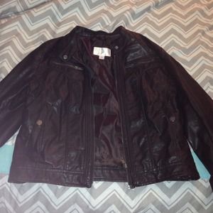 Brown leather jacket!