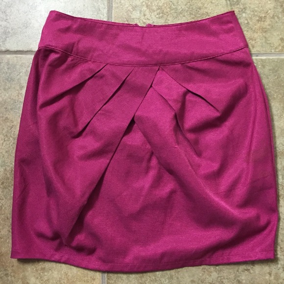 Fuchsia tulip mini skirt