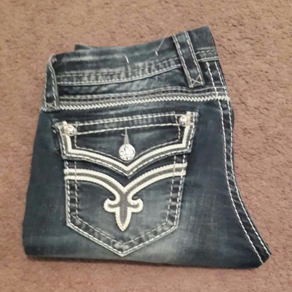 Trade. Rock revivals boot cut jeans.