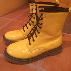 Yellow doc Martin knock offs