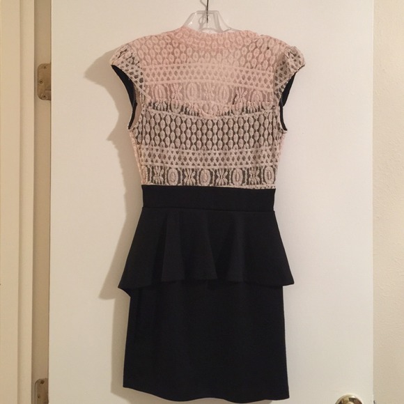 Black and Tan cocktail dress.