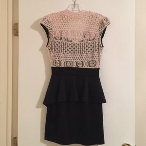 Black and Tan cocktail dress.