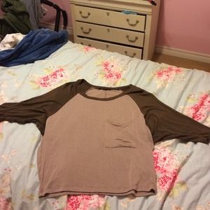 Foreign exchange over sized Baseball tee