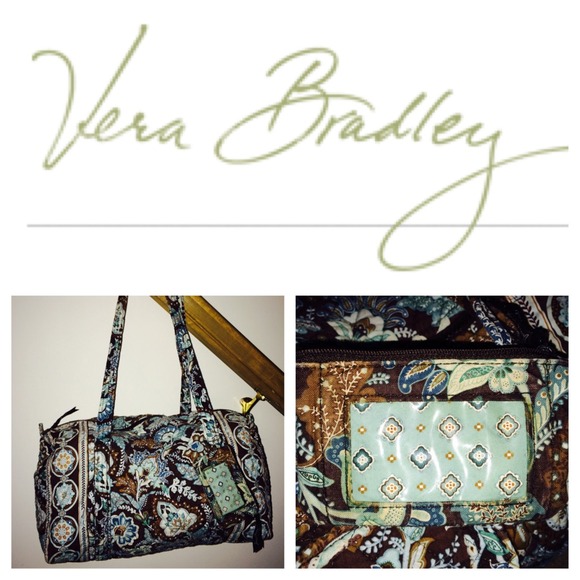 Large Duffle in Blue Paisley