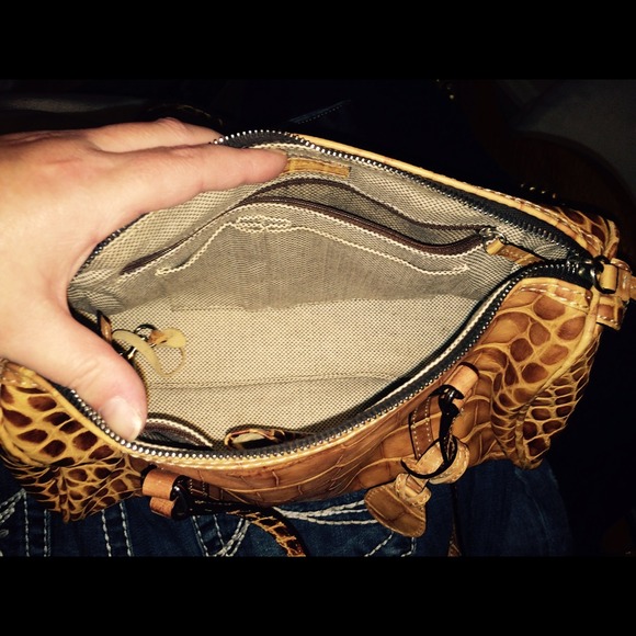 Dooney & Bourke Croc Barrel Bag - Picture 2 of 3