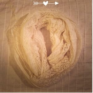 •••Cream infinity scarf