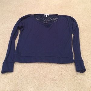Blue lace sweater