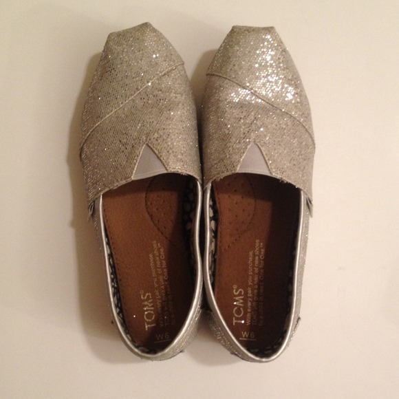 TOMS glitter shoes