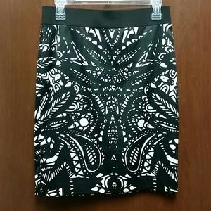 Express Black and white skirt