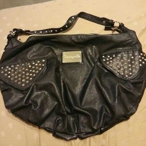 Black Leather Betseyville Hamdbag