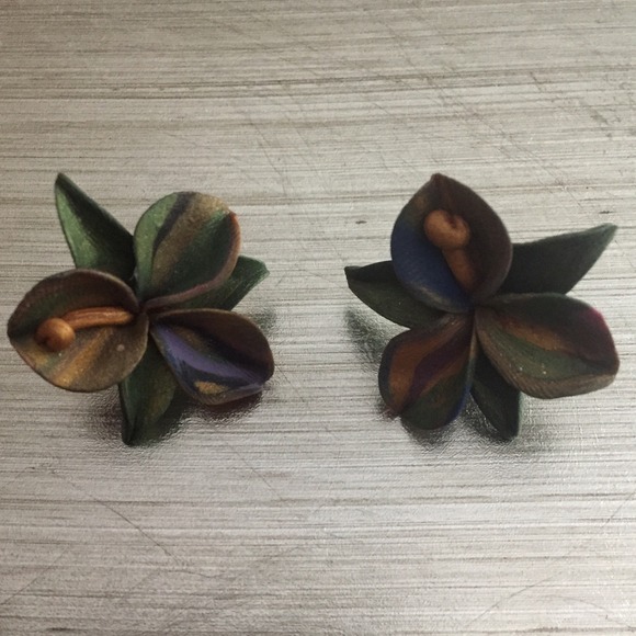 large floral studs
