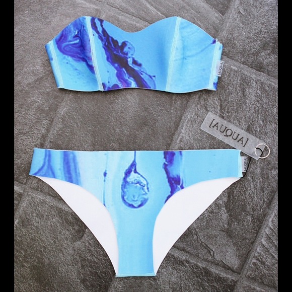 Auqua Swimwear "Cara" neoprene bandeau bathingsuit