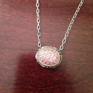SALE!!! Pink Pave Lyric Necklace
