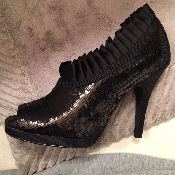 Nina black sequin heels - Picture 2 of 2